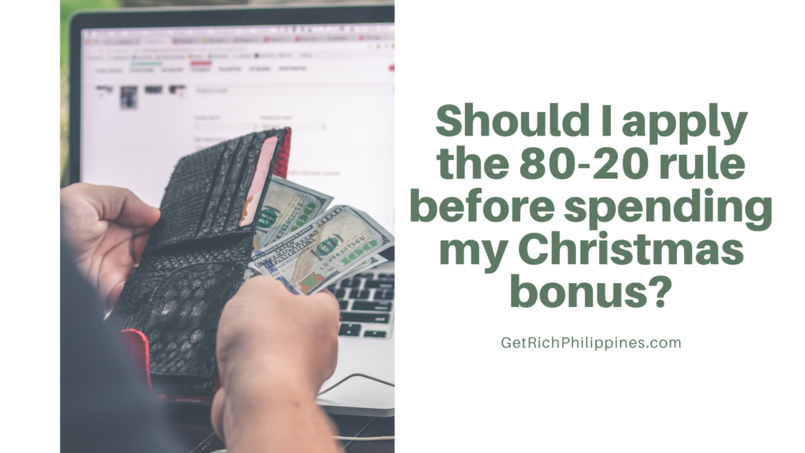 Should I apply the 20-80 rule before spending my holiday bonuses?